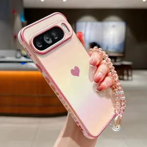 Luxury Heart & Crystal Phone Case for Google Pixel 10/9 Pro Xl, Shockproof Camera Protection, Fashion Accessory for Women and Girls