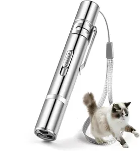 Mothers Day Gifts Cat Toy Pointer for Indoor, USB Rechargeable Cat Toy, 3 Light Colors Cat Interactive Toys for Dogs, Cats, Pet Chase Toy for Fun Playing Training Exercise Indoors