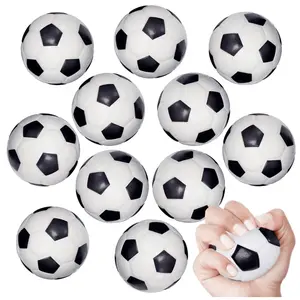5pcs/10pcs/20pcs Football Stress Balls, Mini Soccer Party Balls, Birthday Squeeze Foam Sports Ball, Relieve Stress and Anxiety, Christmas Gift, Body Decompression Ball