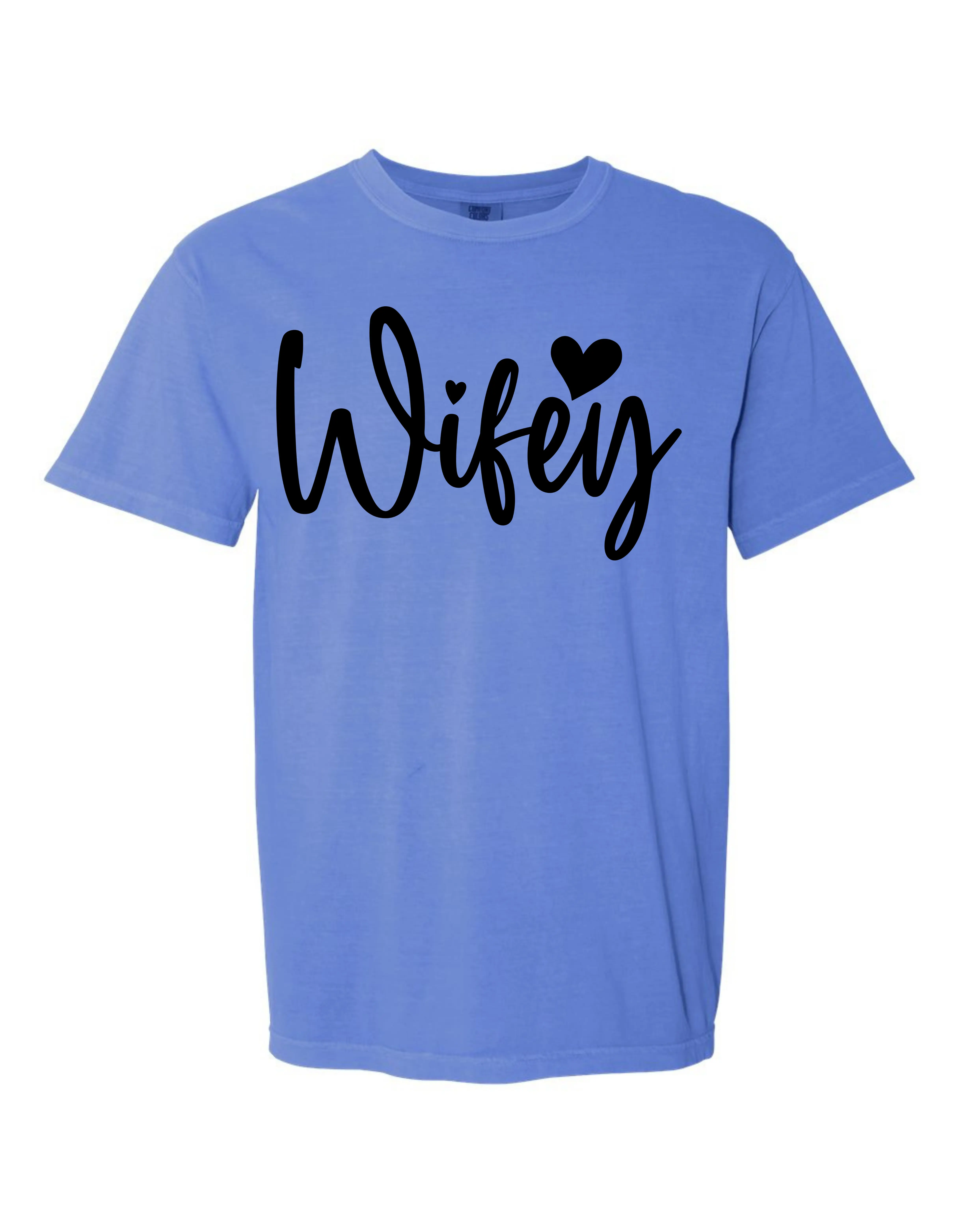 Wifey Glitter Comfort Color Graphic tee  Womenswear Shirts Tshirt