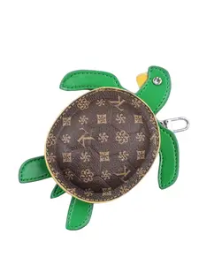 Leather Turtle Keychain Pouch, Small Wallet for Women, Multi-Color Options, Mini Purse with Keyring, Coin Holder, Daily Use Gift, Wallet And Charm
