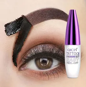 Easy Peel-Off Eyebrow Tint Gel -Waterproof &Sweatproof, Long-Lasting Black or Brown TattooTint, Film Forming, Medium Coverage for All SkinTypes，Natural Salon-Style Brows
