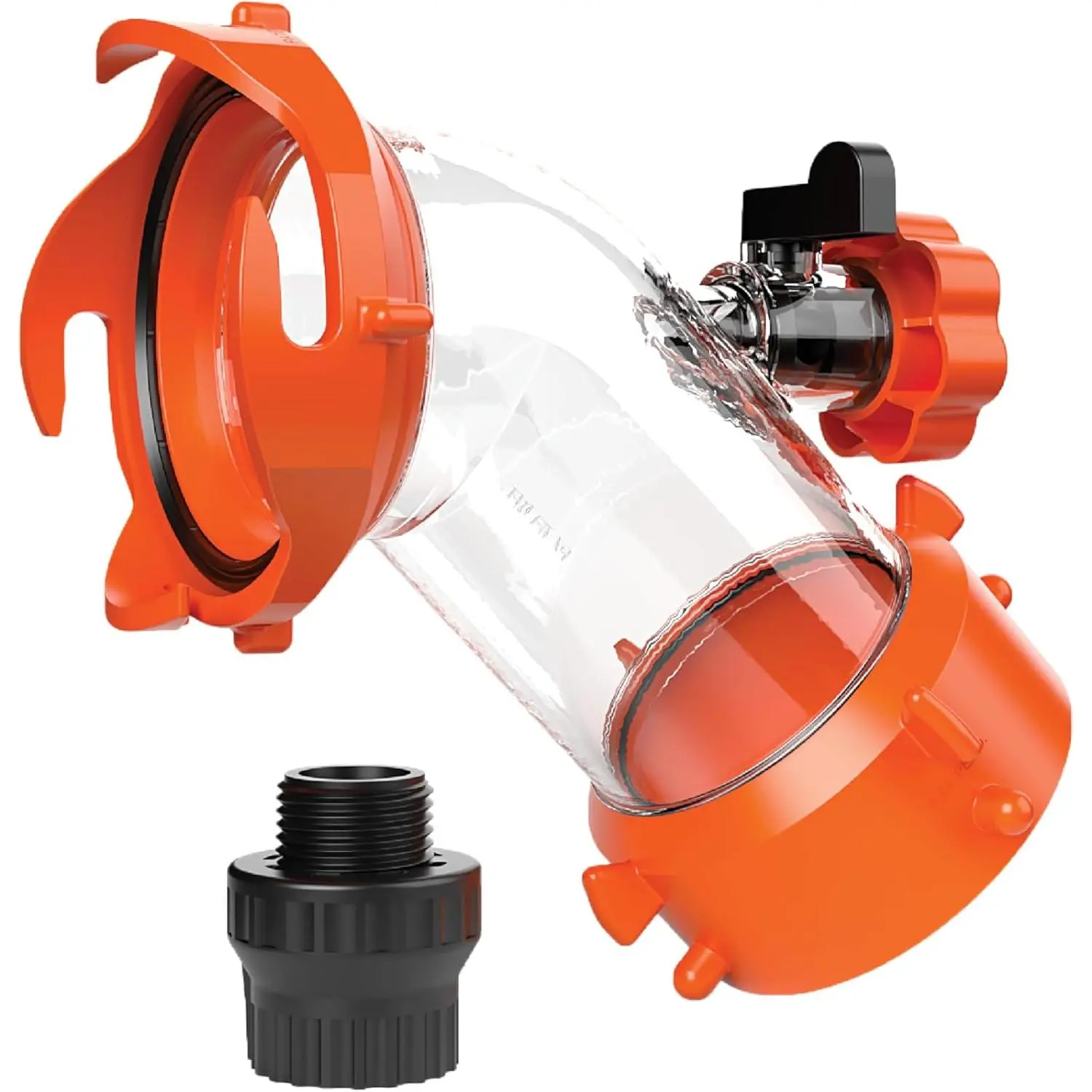 RV Tank Rinser with Backflow Preventer RV Accessories for Toilet and Waste Tank Cleaning - Essential Camper Supplies for Odor Control and Sensor Maintenance - (39080)
