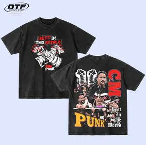 CM Punk WWE Shirt, Vintage Washed Best In The World T-Shirt, Retro Wrestling Event Outfit, Hand-Wrapped CM Punk Graphic Tee, Gift for Wrestling Fans Men Women