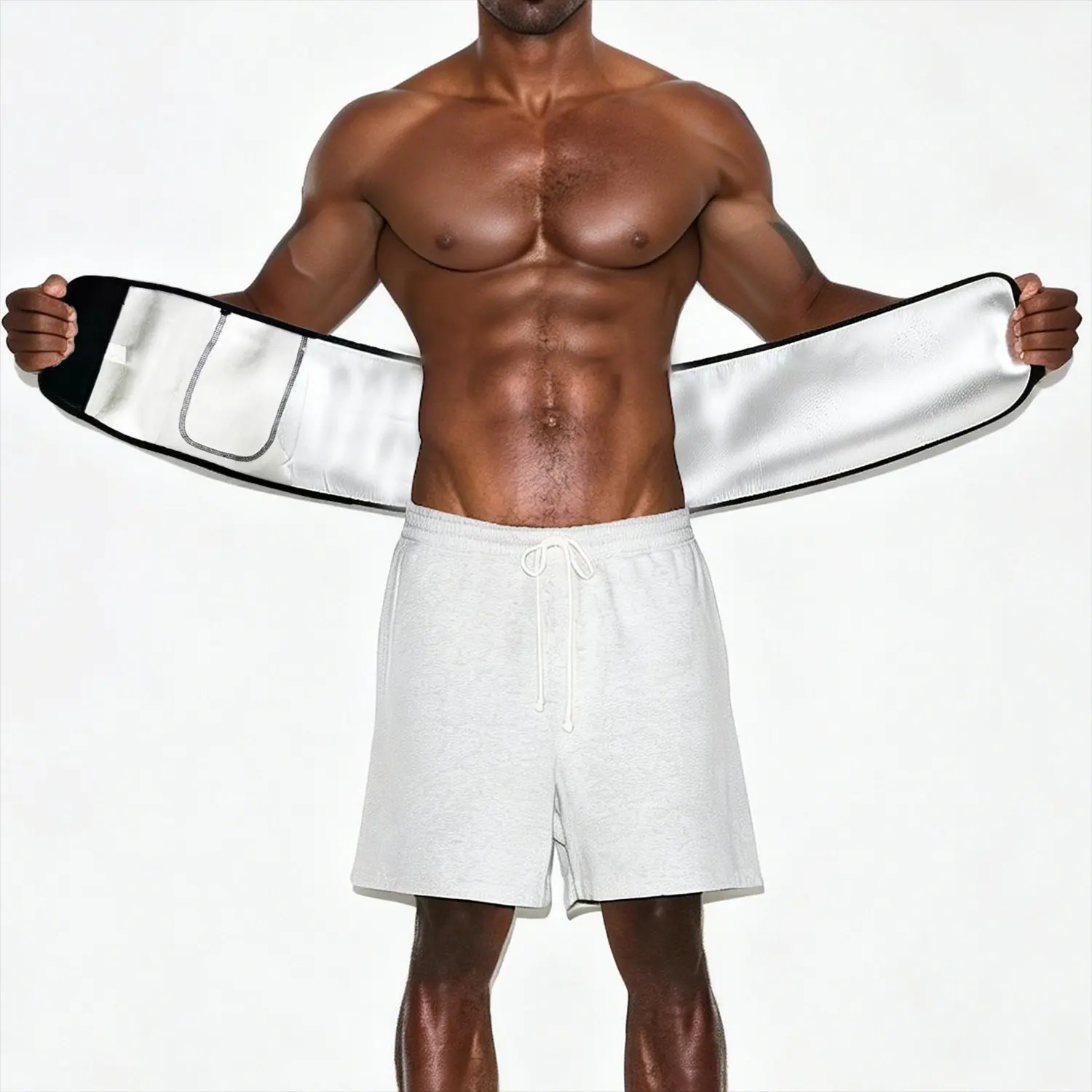 Premium Waist Trimmer & Trainer Belt for Men and Women, Workout Waist Trainer, Sporty Waist Slimmer, Sweat-Enhancing Wrap for Stomach, Adjustable Fit, Ideal for Fitness Goals