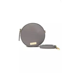 Pompei Donatella Gray Leather Crossbody Bag