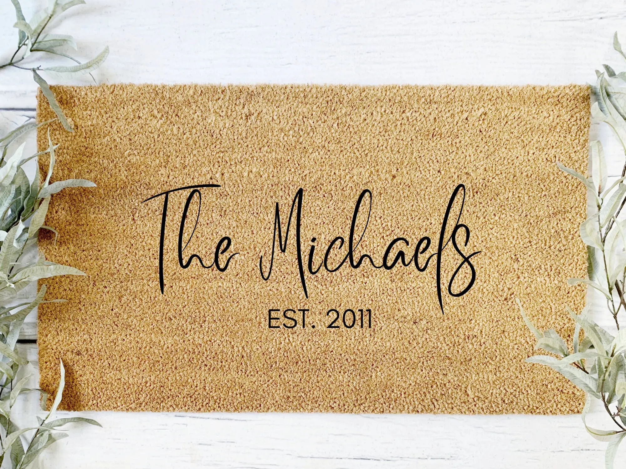 Family Name Doormat | Custom Painted Doormat | Housewarming Gift | Closing Gift | Welcome Doormat | Front Door Mat