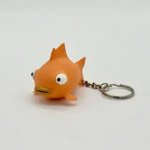 Flopper FN Fort Keychain with Ring - Backpack Accessory - Fish Item Kids Gaming Gift Battle Royale