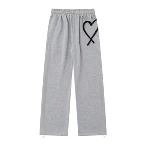 Aelfric Eden Wide Leg Sweatpants Women Baggy Graffiti Heart Lounge Pants with Pockets