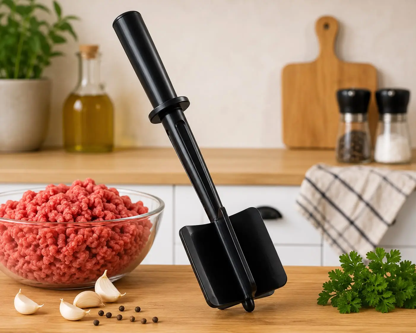 Premium Meat Chopper Kitchen Tool | Non-Stick Ground Beef Masher & Hamburger Mixer Premium Meat Chopper Kitchen Tool | Non-Stick Ground Beef Masher & Hamburger Mixer