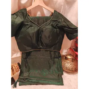 Party Wear sequence and stone work saree with Stitched Blouse