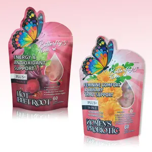 Butterfly's Tear Hot Beetroot & Women's Probiotic Gummies – 14-in-1 With Beet Root, Turmeric, 4 Prebiotics – Energy, Blood Pressure, pH Balance Support – 60 Count