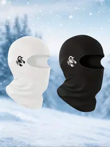 1PC Male and female scorpion printed Balaclava hat mask, suitable for outdoor riding, motorcycle, helmet use, Motorcycle Helmet Liner - full face mask with neck lining, windproof, breathable, fully wrapped riding hat