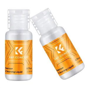 K&F CONCEPT 20ML*2 Camera Cleaning Solution, Microfiber Lens Cleaner Care Kit, Non-Flammable Camera Lens Cleaner for Coated Lenses, Binoculars, Scopes, Cameras, and Glasses