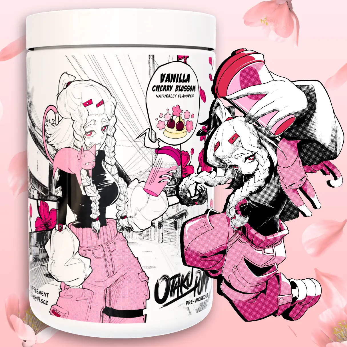 Otaku Pump Anime Pre-Workout Dietary Powder - 25 Servings Fitness, Energy Protein, Multienergy Protein Supplements - 8000mg L-Citrulline, 3200mg Beta-Alanine for Max Pumps & Focus - Made in USA Edible Boost
