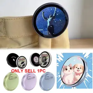 1.7 Inch HD Screen Electronic Smart Badge, Transmits Images and 15 Second Videos, Bluetooth-compatible 6.0, 30 Hour Battery, Dynamic Color Lights