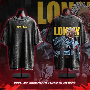 [ COLLECTION ] Men's Retro Vintage Conquest Invincible Vintage Anime Tee Washed  – Double Printed Oversized Heavyweight T-Shirt, Conquest Invincible ,  Anime Wash Tee, Anime Lovers, Anime Lovers Gift, Gift For Him, Gift For Her I07