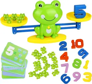 Aitbay Cool Math Game, Preschoolers Frog Balance Counting Toys for Boys & Girls Educational Number Toy Fun Children's Gift STEM Learning Age 3+ (63 PCS)for 3 year old girl/boys birthday gift, holiday, Christmas gift