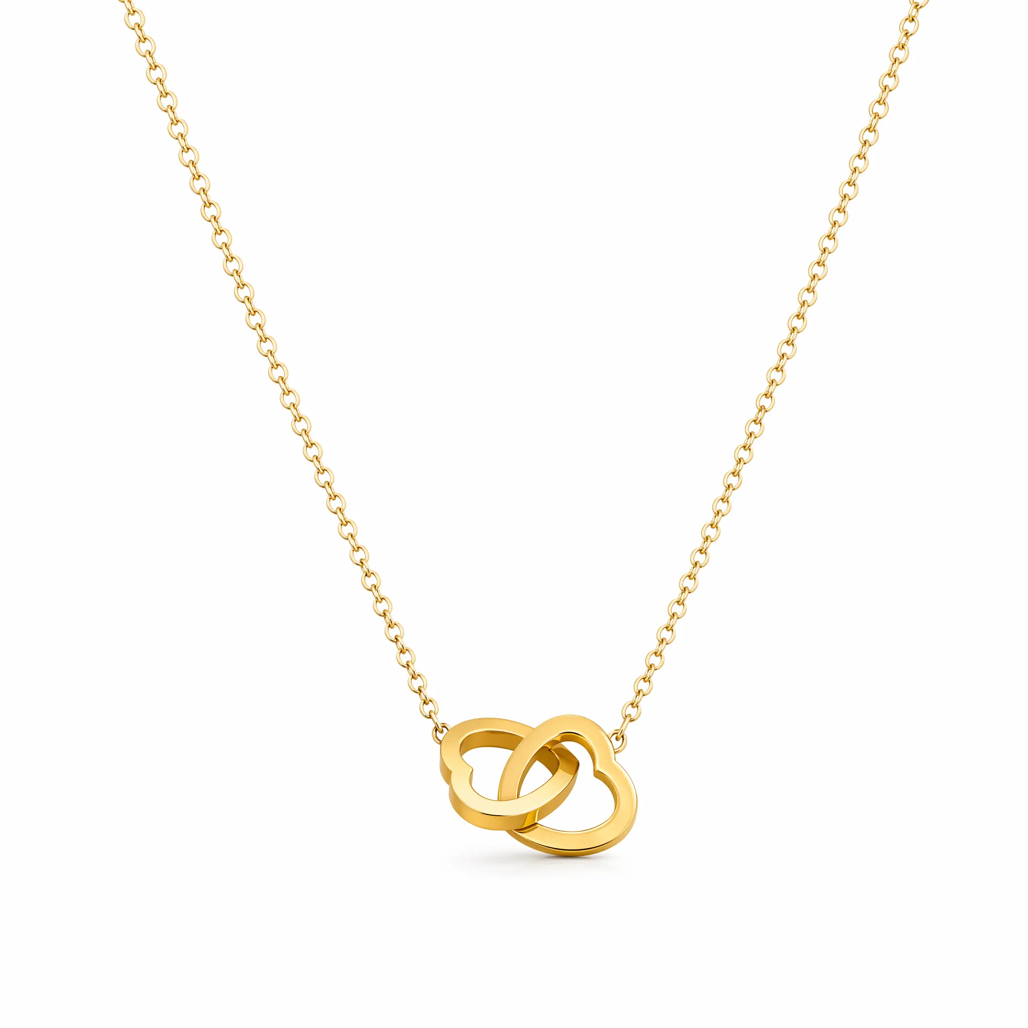 Heart Necklace for Women Dainty 14K Gold Plated Love Charm Pendant Choker Adjustable Chain Meaningful Cute Jewelry Gift for Her Wife Best Friend Couple