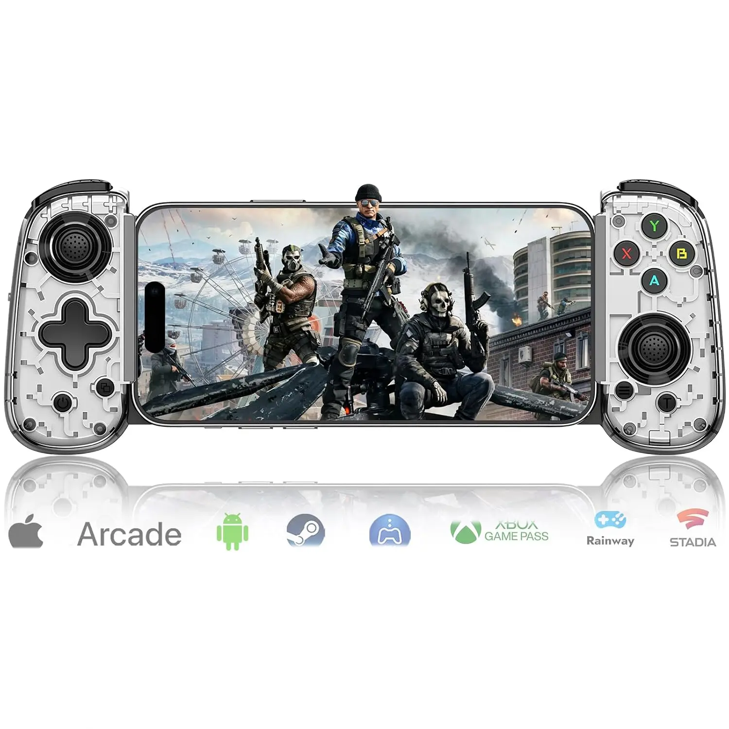 Mobile Gaming Controller for Android & ALL iPhone Series (Support USB-C & Wireless Connect) PS Remote Player Gamepad for PS5/PS4/Xbox/PC with Hall Joysticks/Turbo/Cloud Game Controller, Plug & Play