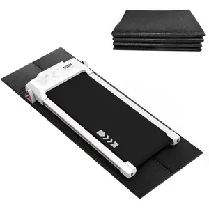 Foldable Rubber Treadmill Mat - Walking Pad Mats for Home Fitness - Bike Gym Mat in High Resiliene, Floor Protetor with Non-Slip Texture, Easy to lean