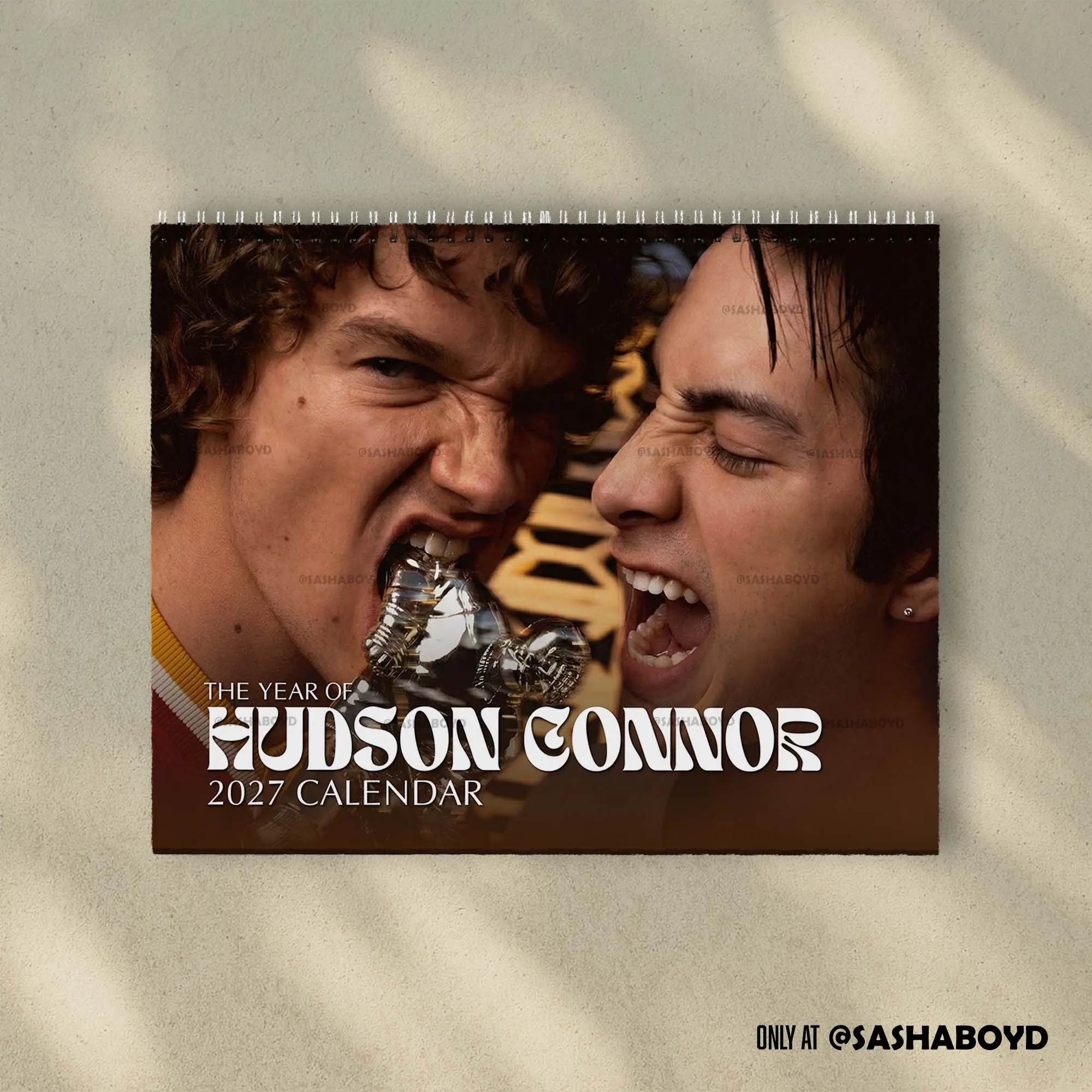 A Year Of Hudson Connor 2027 Wall Calendar - Hudson Williams Calendar, Connor Storrie Calendar, Heated Rivalry Calendar, Ilya & Shane, Hockey Romace Story, Hollanov, Rivals to lovers, Gay stories | Home Decor, Office Decor - New Year Fan Gift