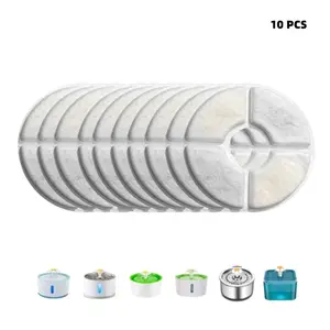 10 Pack Cat & Dog Water Dispenser Filter Cartridges, Round Replacement Filters for Pet Drinking Machines, Healthy Pet Hydration Solution