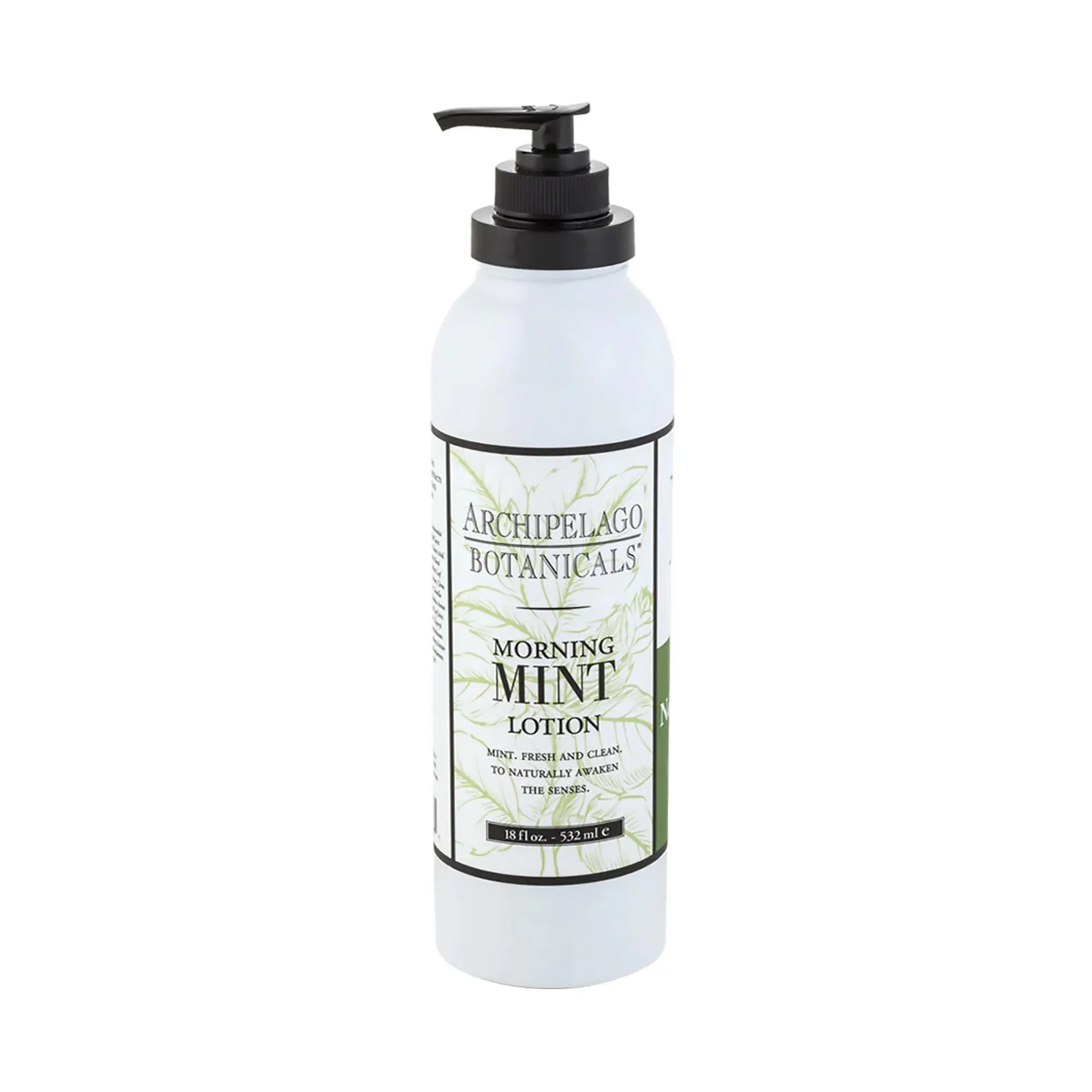 Archipelago Morning Mint Body Lotion - 18oz Vegan, Cruelty-Free Hydrating Moisturizer with Fresh Basil for Sensitive Skin, Artificial Color-Free, Contains No Phthalates (Bath & Body Care)