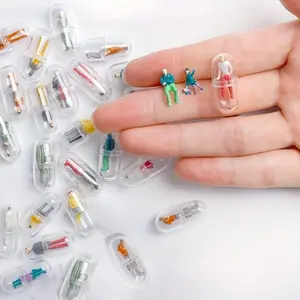 20 Random Transparent Capsule Figure Models, Cute 3D Character Decorations, Miniature Scene Role Models, Perfect Holiday Gifts