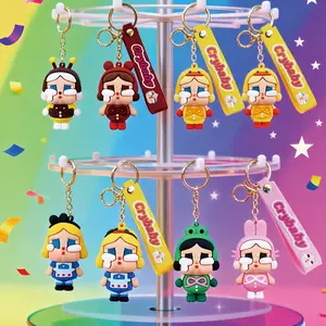 Cute Crying Baby Keychain PVC Drip Plastic Material Doll Key Pendant DIY Backpack Pendant