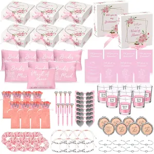 88 count Bridesmaid Proposal Gifts Bridesmaid Box Set Maid of   Include Box Candle Invited Cards Scrunchies Hair Elastics Ties Knotted Bracelets  Pens(,)