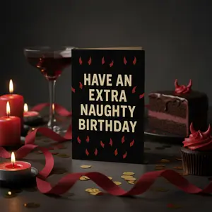 Have An Extra Naughty Birthday Card | Funny Birthday Card