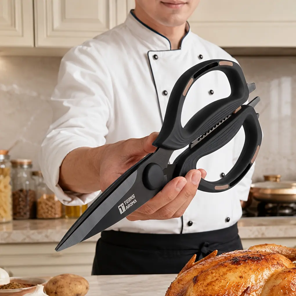 japanese cooking scissors,Multi-Functional Kitchen Shears Set,Heavy Duty Stainless Steel Blade,Stylish For Everyday Use Convenient Cooking Utensils Tools Gadgets Daily Cooking,Professional Kitchen Use&BBQ,food scissors,chicken bone cutting