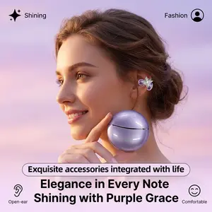 New Senyang-2026 Butterfly Earrings, Clip-On Bluetooth-compatible Earbuds, Wireless Headphones, Audio, Heavy Bass, Long Battery, Gift Idea