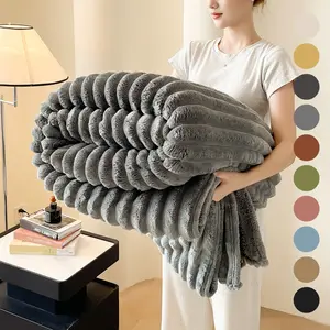 Cozy Sofa or Bed Throw Ultra Soft Flannel, Lightweight All-Season Blanket in Multiple Colors & Sizes, Perfect for Living Room, Bedroom, Travel, and Christmas Gifts,Christmas Gifts For GF, Flannel Throw Blankets