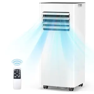 COWSAR 8,000/10,000 BTU Portable Air Conditioners Cool Up to 350/450 Sq.Ft, 4 Modes Portable AC Unit with Remote Control/LED Display/24Hrs Timer/Installation Kits for Home/Office/Dorms, White