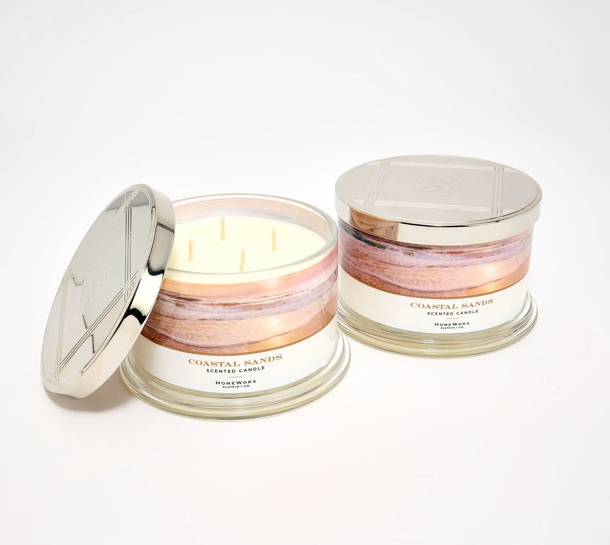 HomeWorx by Slatkin + Co. S/2 18oz Coastal Sands Candles HomeWorx by Slatkin + Co. S/2 18oz Coastal Sands Candles