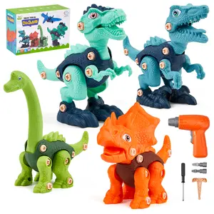 Dinosaur Transform Robot Toy – Build & Drill Construction Set for Kids  | STEM Learning DIY Take Apart Toys | Great Gift for Boys & Girls