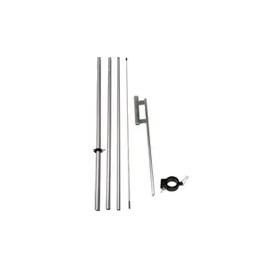 12FT FEATHER FLAG FIBERGLASS TIP POLE KIT WITH GROUND SPIKE & TIE DOWN CLIP (2)