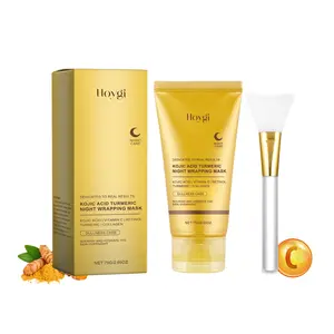 Turmeric Collagen Peel-Off Mask with Retinol & Kojic Acid - Gentle Smoothing & Hydrating Treatment for Skin Tightening, 75g with Scraper