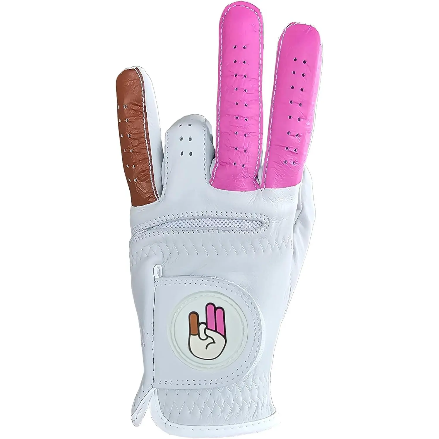 Funny Shocker Golf Glove for Men, Premium Japanese Synthetic Leather Golf Accessory with a Durable, All-Weather Funny Grip, Multi-Size for LH/RH, Performance Gear