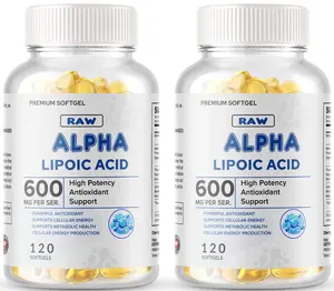 Alpha Lipoic Acid - 600mg Per Serving - 240 Softgels 2 Bottles 120 Each