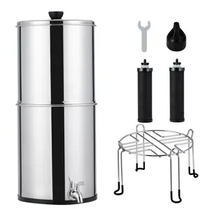 【GARVEE】2.25G Stainless-Steel Gravity Water Filter System for Camping/Home - Basic Version