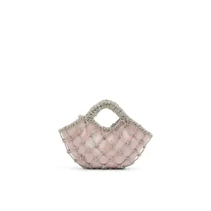 Wicked x ALDO Glamorousgal Pink Handbag with Silver Weaving