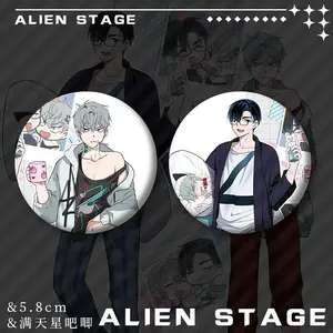 6pcs Anime ALIENSTAGE IvanTill Cosplay badge Acrylic Stand Model Plate Desk Decor Standing Sign Desktop Fans Gift