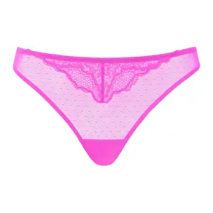 HSIA Enchante Floral Lace Sheer Mesh Back Thong Underwear Matching Panty