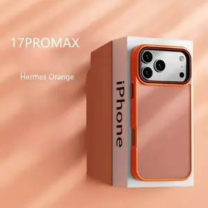Semi-Transparent Matte Skin Friendly Anti-Fingerprint Anti-Slip TPU Acrylic Phone Case for IPhone 11 12 13 14 15 16 17e Pro Max Plus Shockproof Non-Slip Slim Lightweight Durable Premium Tactile Grip Sturdy Protective Stylish Trendy