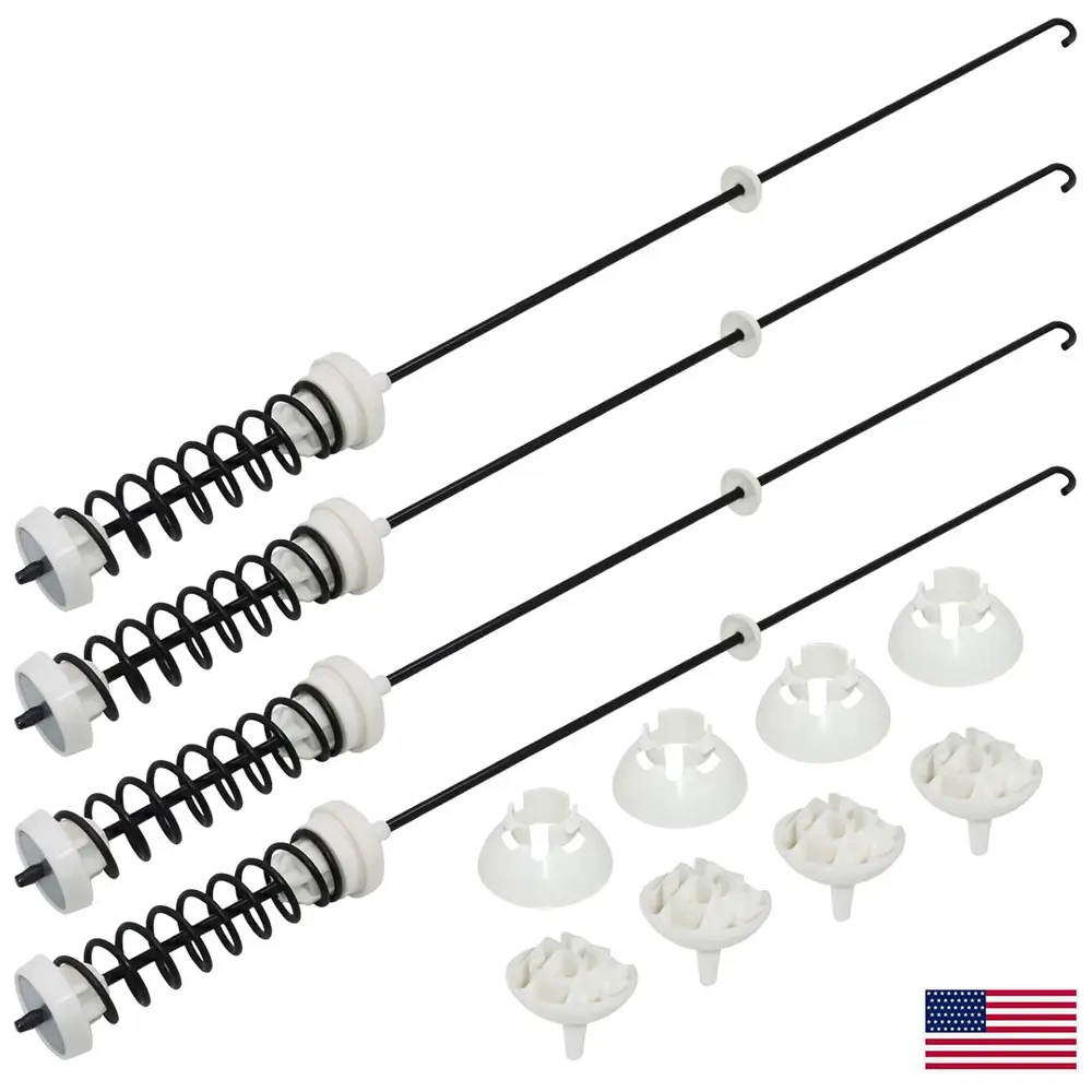 4-Pack W10780048 Metal Rods Washer Suspension Rods, 23.6in Sturdy Shock Absorbers, OEM Equivalent for Whirlpool Kenmore, Replaces PS11723157 LP22874, Standard Size Direct Replacement