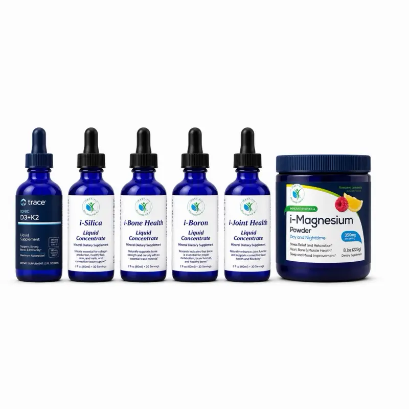 IFastFit Bone Support Bundle - Silica Boron Vitamin D3 K2 Triple Magnesium Glycinate Citrate Malate for Strong Bones & Calcium Absorption - Healthcare