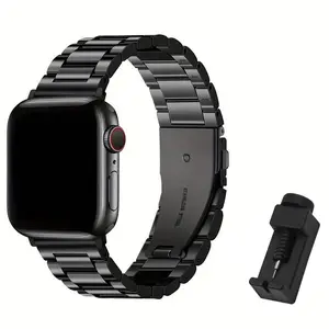 Men's Stainless Steel Strap for Apple Watch, Fits 40-49mm Sizes, Durable & Stylish, Perfect for Daily Wear & Business Use